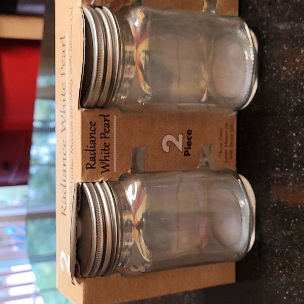 Mason Jar Mug Set w/Lid
